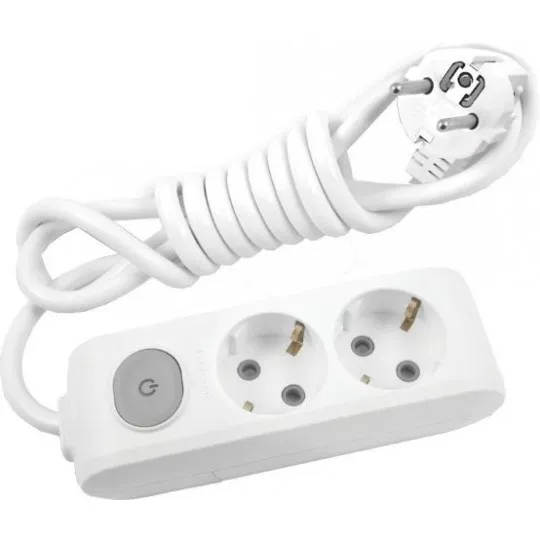 Priklj.prenosna dvostruka sa prek. 2MPx3m 3x1,5mm2 16A 250V WLTA0423-2WH EU4 X-tendia bela Panasonic