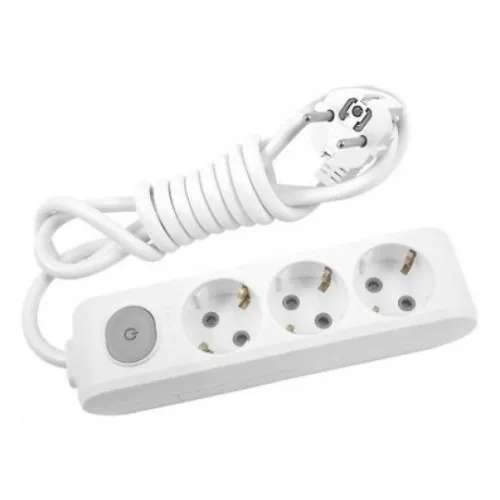 Priklj.prenosna trostruka sa prek. 3MPx2m 3x1,5mm2 16A 250V WLTA0432-2WH EU4 X-tendia bela Panasonic