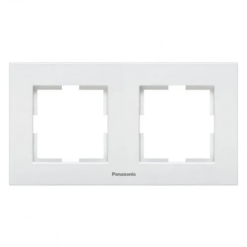 Okvir beli dvostruki horizontalni 2M WKTF0802-2WH EU4, Karre Plus Panasonic