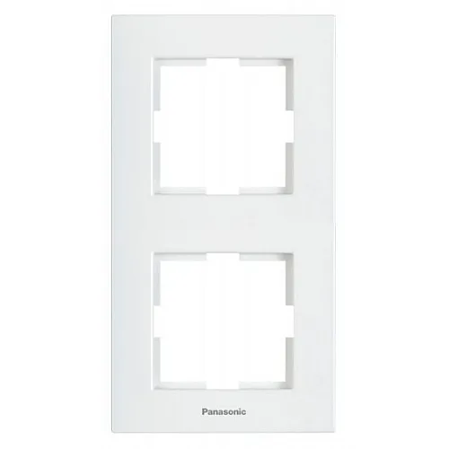 Okvir beli dvostruki vertikalni 2M WKTF0812-2WH EU4, Karre Plus Panasonic