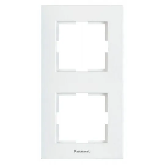 Okvir beli dvostruki vertikalni 2M WKTF0812-2WH EU4, Karre Plus Panasonic