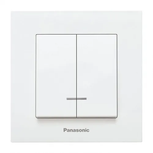 Serijski prekidač beli sa tinjalicom vijčani 10A 250V WKTC0010-2WH EU4 Karre Plus Panasonic