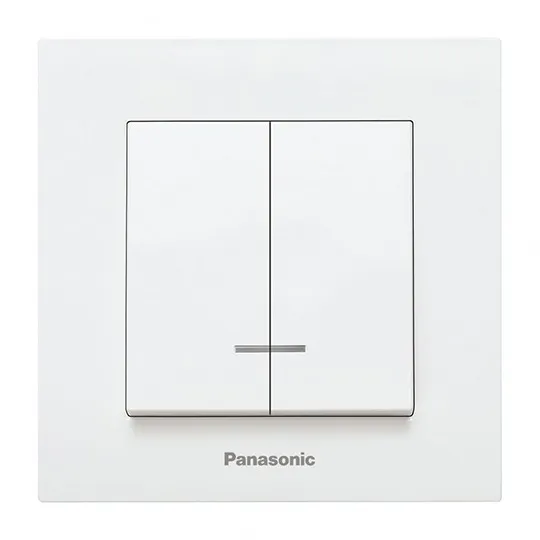 Serijski prekidač beli sa tinjalicom vijčani 10A 250V WKTC0010-2WH EU4 Karre Plus Panasonic