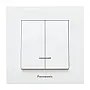 Serijski prekidač beli sa tinjalicom vijčani 10A 250V WKTC0010-2WH EU4 Karre Plus Panasonic
