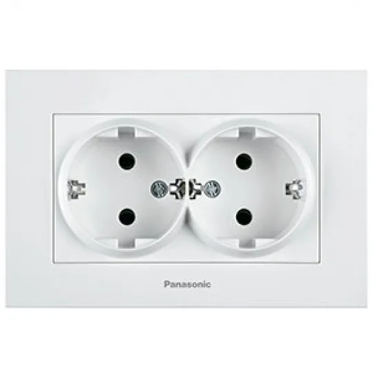 Priključnica bela suho dupla II vijčana 16A 250V WKTC0205-2WH EU4 Karre Plus Panasonic