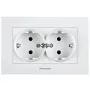 Priključnica bela suho dupla II vijčana 16A 250V WKTC0205-2WH EU4 Karre Plus Panasonic