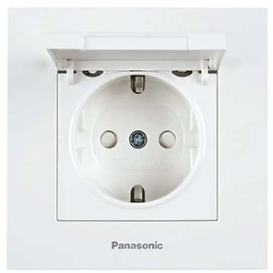 Priključnica bela šuho sa poklopcem II +DZ vijčana 16A 250V WKTC0210-2WH EU4 Karre Plus Panasonic