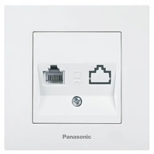 Priključnica bela 1M telefonska CAT3 RJ11 WKTC0402-2WH EU4 Karre Plus Panasonic