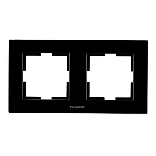 Okvir crni dvostruki horizontalni 2M WKTF0802-2BL EU4, Karre Plus Panasonic