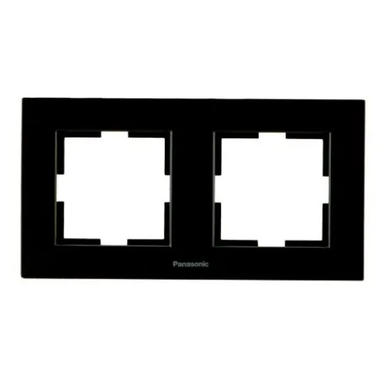 Okvir crni dvostruki horizontalni 2M WKTF0802-2BL EU4, Karre Plus Panasonic
