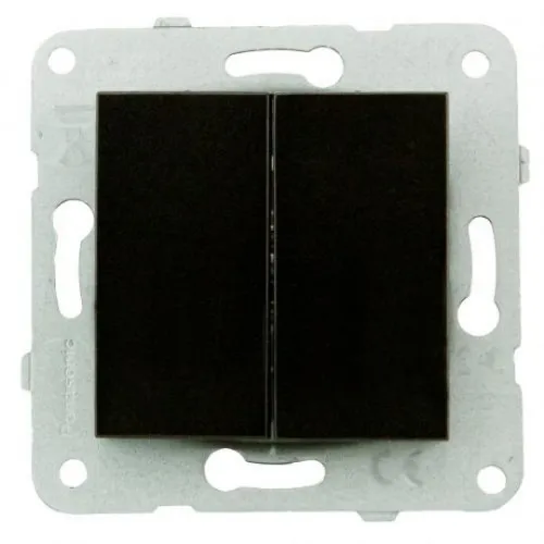 Serijski prekidač crni vijčani 10A 250V WKTT0009-2BL EU4 Karre Plus Panasonic