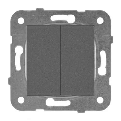 Serijski prekidač tamno sivi vijčani 10A 250V WKTT0009-2DG EU4 Karre Plus Panasonic