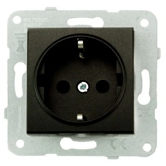 Priključnica crna šuho II vijčana 16A 250V WKTT0202-2BL EU4 Karre Plus Panasonic