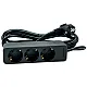 Priključnica crna 16A 250V 3680W 3x1.5mm2 prenosna nerastavna trostruka (produžni kabl) ME-PR3-5M DZ