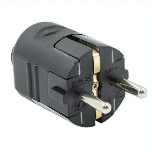 Dvopolni utikač crni PVC sa kontaktom za uzemljenje 16A 250V 3680W PM-30-C