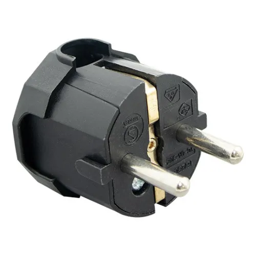 Dvopolni utikač L crni 16A 250V 3680W PM-33-C PVC