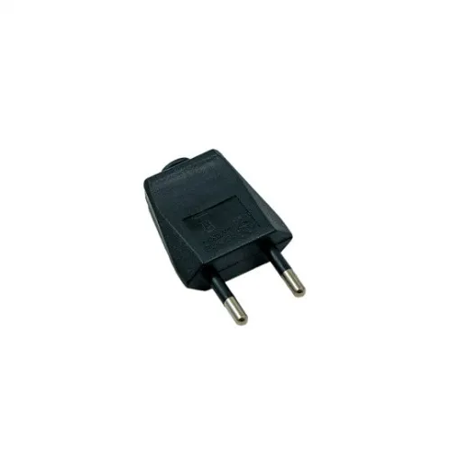 Dvopolni utikač EURO crni bez kontakta za uzemljenje 2.5A 250V 575W PM-32-C