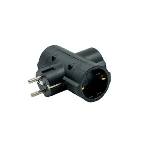 Trostruki T razvodnik crni 16A 250V 3680W PM-42-C T3
