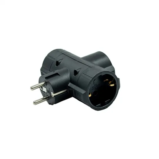 Trostruki T razvodnik crni 16A 250V 3680W PM-42-C T3