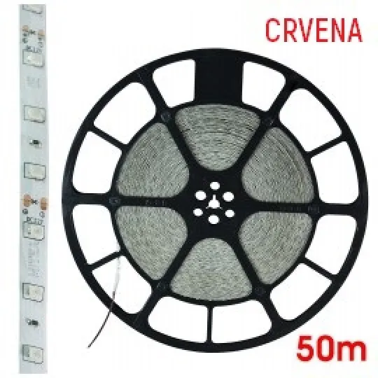 SMD LED traka crvena 4.5W/1m 12V IP20 set 50m kotur 60 LED/1m MLR-2835-60-ML