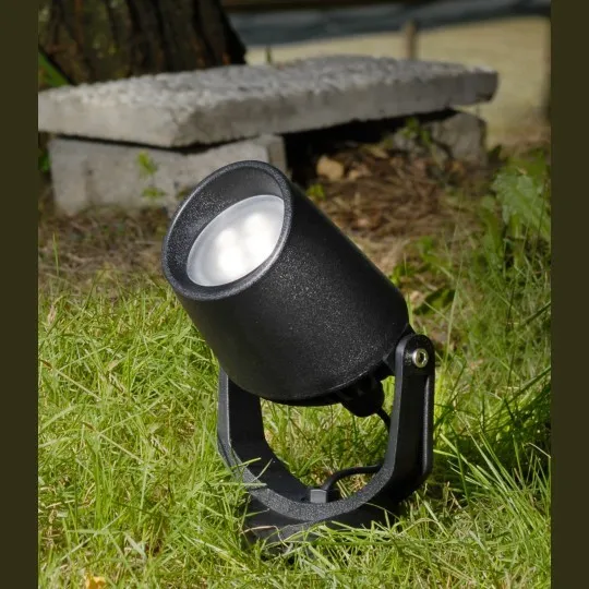 Minitommy EL CCT ubodna crna lampa IP66 1xGU10 LED 1x3.5W 2700K~4000K-sijalica ukljucena uz proizvod 1M2.001.000.U1K Fumagalli