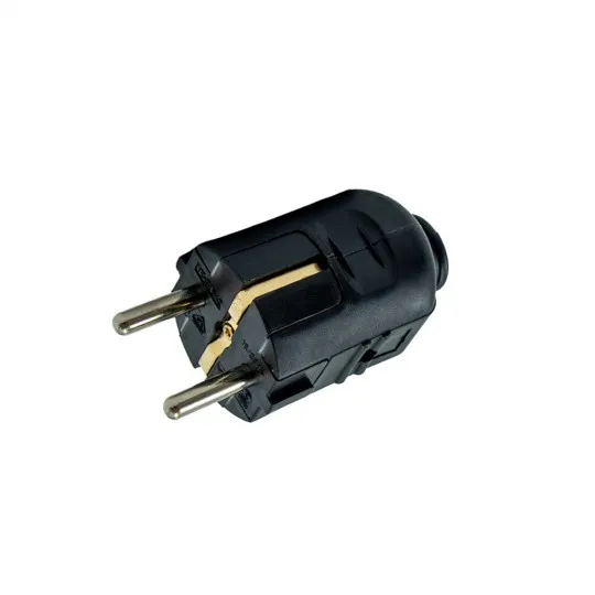 Dvopolni utikač crni PVC sa kontaktom za uzemljenje 16A 250V 3680W PM-30-C