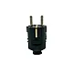 Dvopolni utikač crni PVC sa kontaktom za uzemljenje 16A 250V 3680W PM-30-C