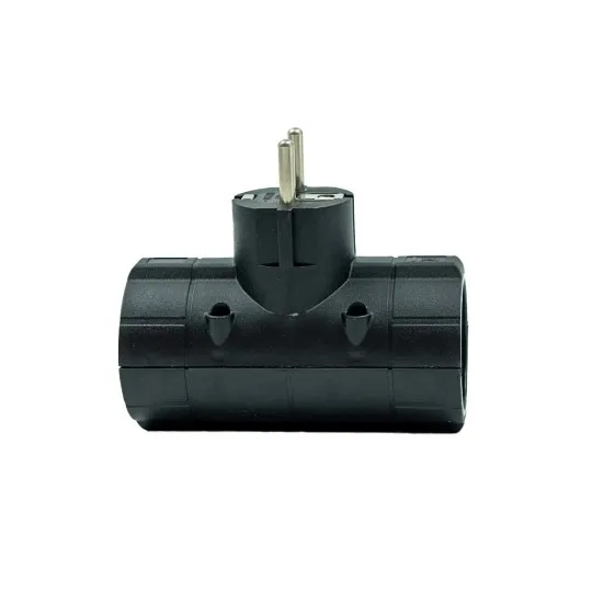 Dvostruki T razvodnik crni 16A 250V 3680W PM-41-C T2