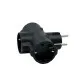 Trostruki T razvodnik crni 16A 250V 3680W PM-42-C T3