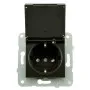Priključnica crna šuho sa poklopcem II+DZ vijčana 16A 250V WKTT0210-2BL EU4 Karre Plus Panasonic