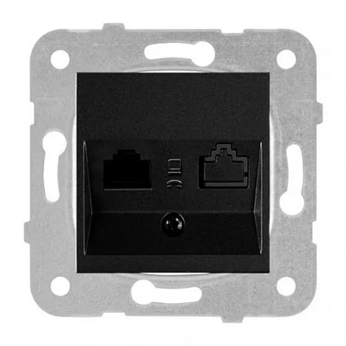 Priključnica crna 1M telefonska CAT3 RJ11 WKTT0402-2BL EU4 Karre Plus Panasonic