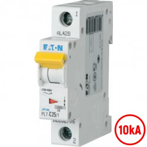Automatski osigurač 25A C 10kA PL7-C25/1 262706 Eaton