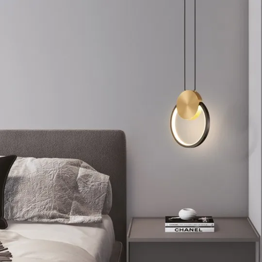 Visilica staro zlato 250mm LED crna + 9W 3000K M10911-1 BR