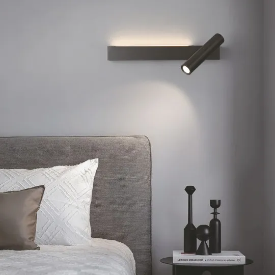 Zidna lampa crna LED 4+5W 3000K M10924-1Z B