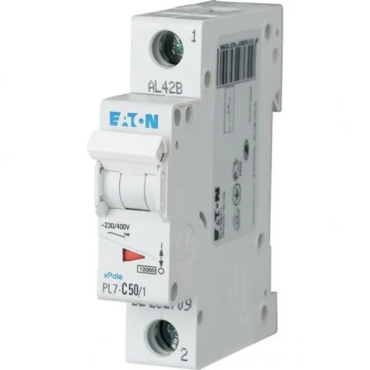 Automatski osigurač 50A C 10kA PL7-C50/1 262709 Eaton