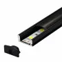 Aluminijumski profil za LED trake crni nadgradni 7x17.4x2000mm set sa crnim difuzorom M509-CC Mitea Lighting