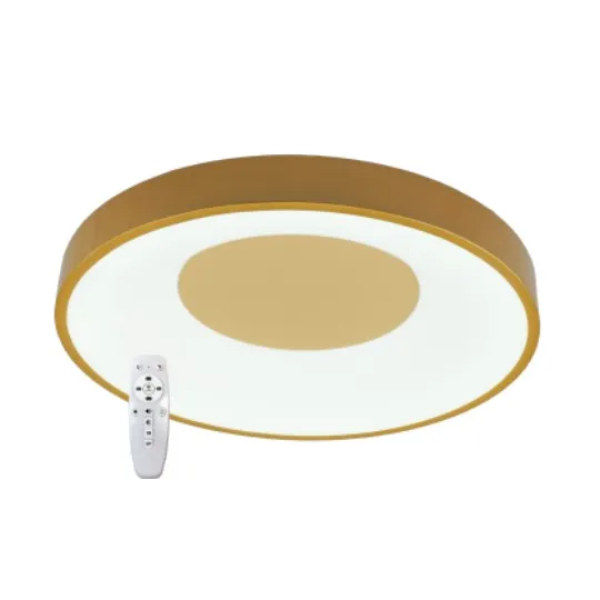 LED plafonjera zlatna 2x24W 180~260V 3CCT 3000/4000/6500K SMD sa daljinskim 2.4G M205463
