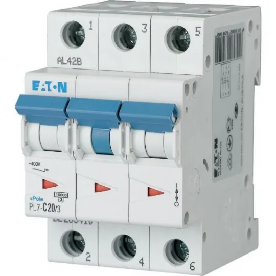 Automatski osigurač 20A C 10kA PL7-C20/3 263410 Eaton