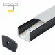 Aluminijumski profil za LED trake crni nadgradni 13x19.3x2000mm set sa difuzorom MA616-C