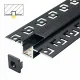 Aluminijumski profil za LED trake crni 13x52.5x2000mm set sa crni difuzorom MA639-CC