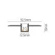 Aluminijumski profil za LED trake crni 13x52.5x2000mm set sa crni difuzorom MA639-CC