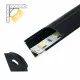Aluminijumski profil za LED trake crni ugaoni 15.8x15.8x2000mm set sa crnim difuzorom M601-CC