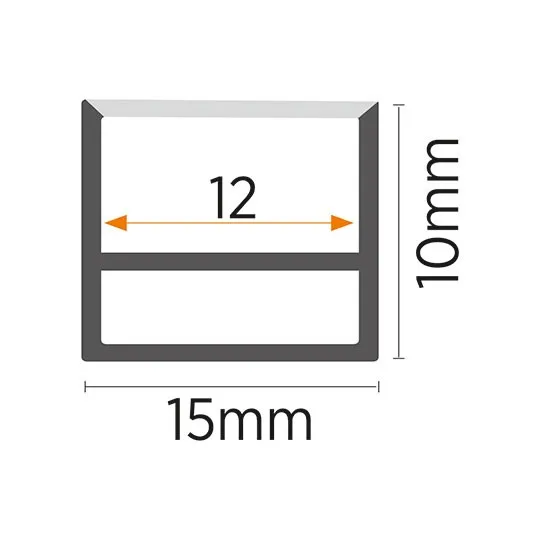 Profil za LED trake IP65 15x10mm sa difuzorom 10m silikonski neon MN15x10