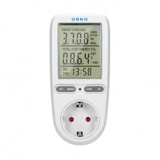 LCD merač potrošnje 3680W beli OR-WAT-435(GS) Orno