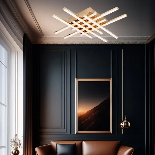 Luster zlatna LED plafonski 48W 3000K M10990-8 GD