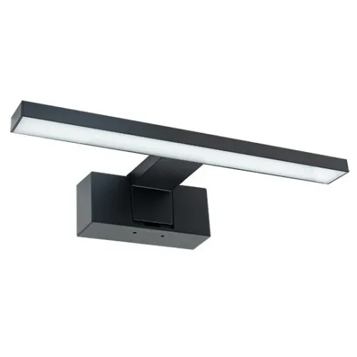 Zidna lampa crna 6500K IP44 LED kupatilska 3u1 6W 300x128x51mm M209452