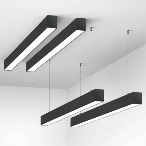 Visilica crna 24W 220~240V 4000K L1200 x W50 x H60mm LED linearna svetiljka (ili nadgradna) 2200lm M109051-C