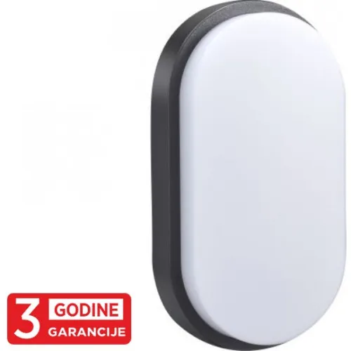 Zidna lampa crna 15W 6000K IP54 LED 3Y M272-72B-N