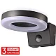 Zidna lampa crna 20W 6000K IP65 LED sa IR senzorom pokreta 3Y M272-92B-S