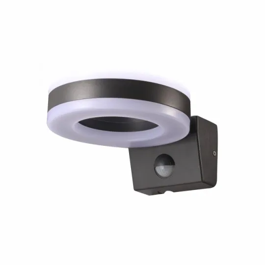 Zidna lampa crna 20W 6000K IP65 LED sa IR senzorom pokreta 3Y M272-92B-S